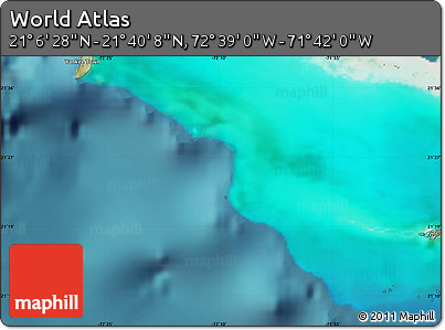 Satellite Map of the Area around 21° 23' 18" N, 72° 10' 30" W