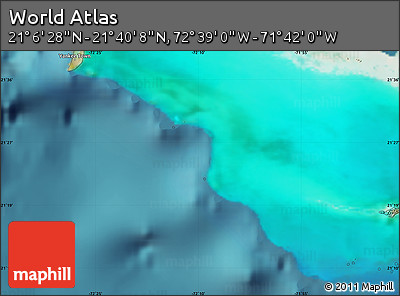 Satellite Map of the Area around 21° 23' 18" N, 72° 10' 30" W