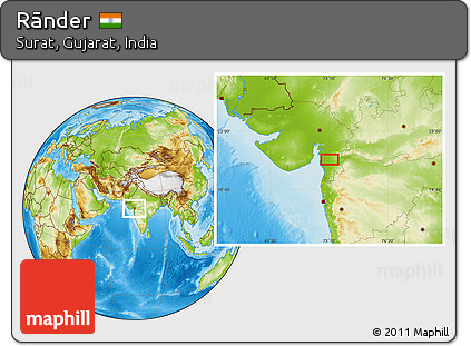 Physical Location Map of Rānder