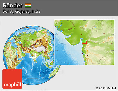 Physical Location Map of Rānder