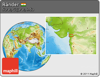 Physical Location Map of Rānder