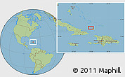Savanna Style Location Map of the area around 21° 23' 18" N, 73° 52' 30" W