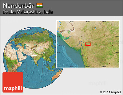 Nandurbar In Maharashtra Map Free Satellite Location Map Of Nandurbār