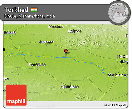 Physical Panoramic Map of Torkhed