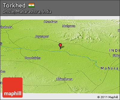 Physical Panoramic Map of Torkhed