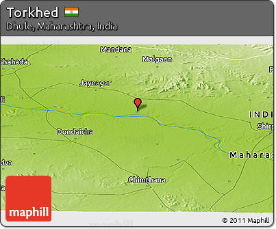 Physical Panoramic Map of Torkhed
