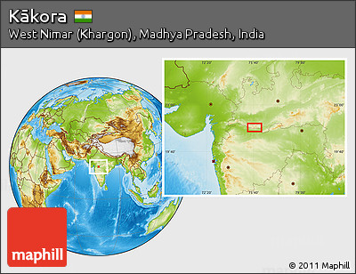 Physical Location Map of Kākora