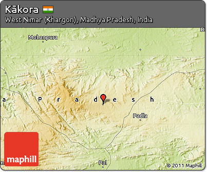 Physical Map of Kākora