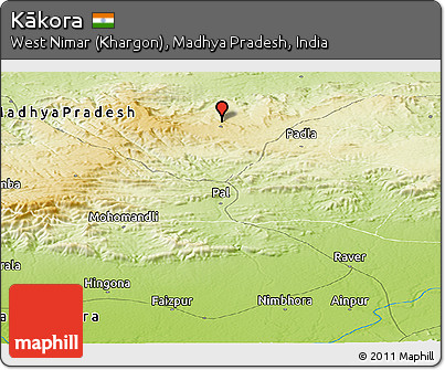 Physical Panoramic Map of Kākora