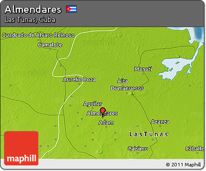 Physical 3D Map of Almendares