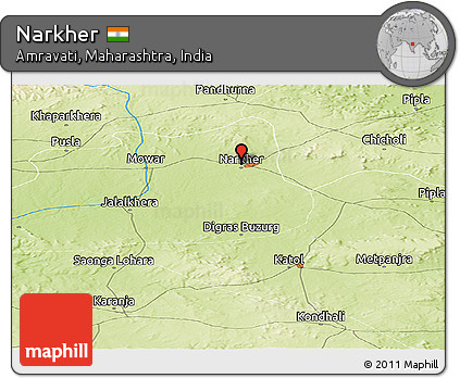 Physical Panoramic Map of Narkher
