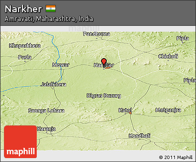 Physical Panoramic Map of Narkher