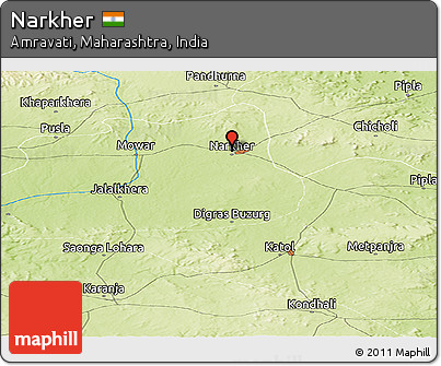 Physical Panoramic Map of Narkher