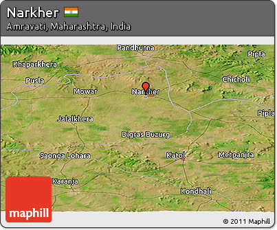 Satellite Panoramic Map of Narkher