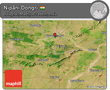 Satellite 3D Map of Nipāni Dongri