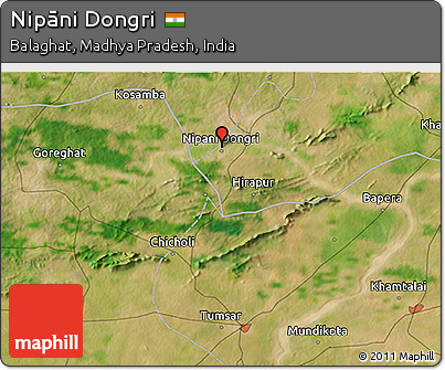 Satellite 3D Map of Nipāni Dongri