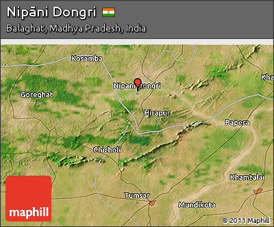 Satellite 3D Map of Nipāni Dongri