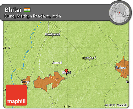 Physical Map of Bhilai