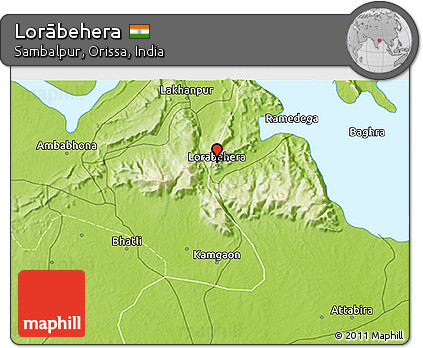 Physical 3D Map of Lorābehera