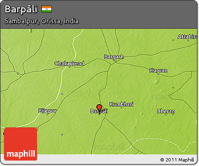 Physical 3D Map of Barpāli