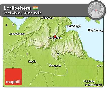 Physical Map of Lorābehera