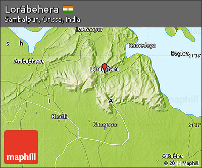 Physical Map of Lorābehera