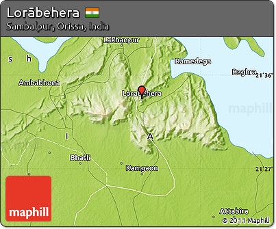 Physical Map of Lorābehera