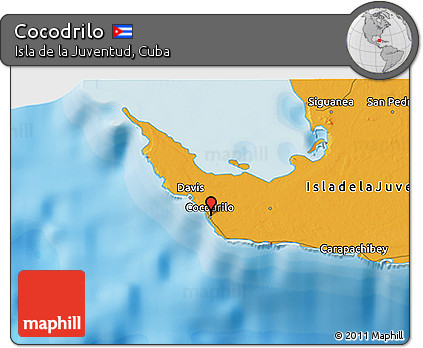 Political 3D Map of Cocodrilo