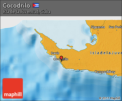 Political 3D Map of Cocodrilo