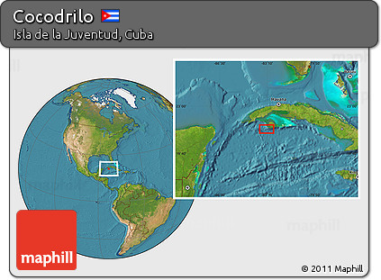 Satellite Location Map of Cocodrilo