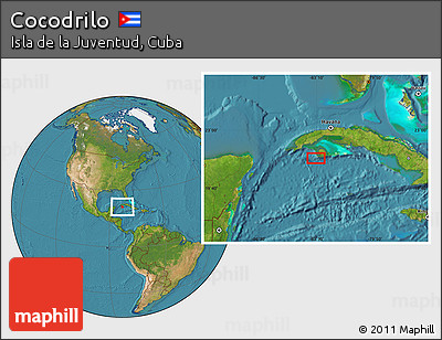 Satellite Location Map of Cocodrilo