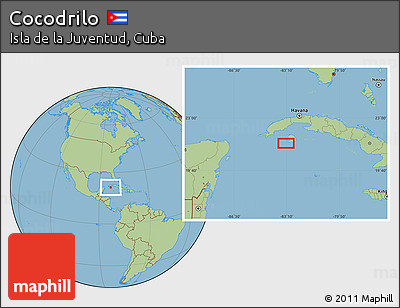Savanna Style Location Map of Cocodrilo
