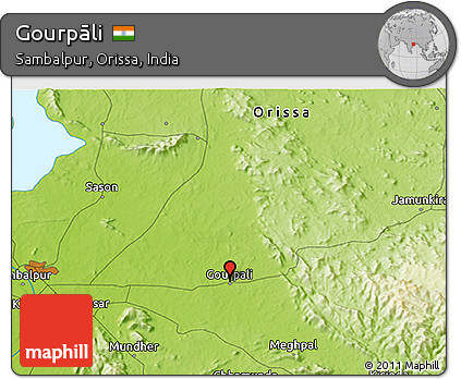 Physical 3D Map of Gourpāli