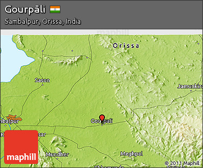 Physical 3D Map of Gourpāli