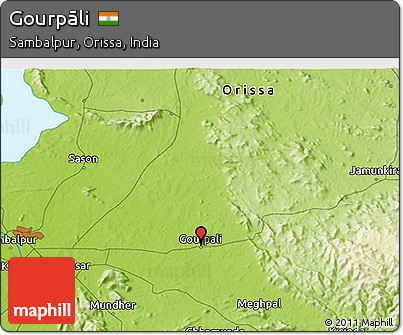 Physical 3D Map of Gourpāli