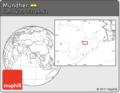 Blank Location Map of Mundher