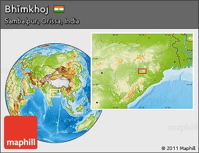 Physical Location Map of Bhīmkhoj