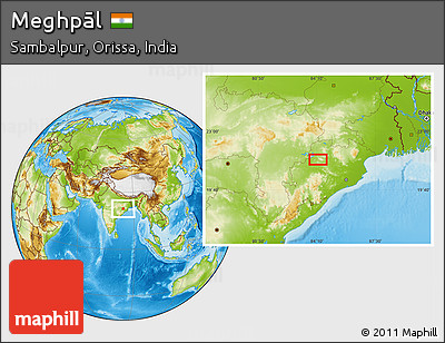 Physical Location Map of Meghpāl
