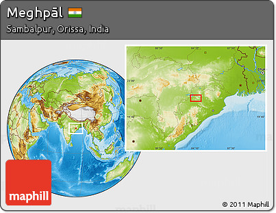 Physical Location Map of Meghpāl