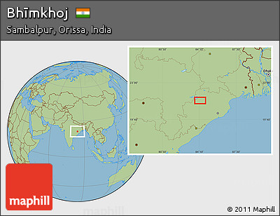 Savanna Style Location Map of Bhīmkhoj