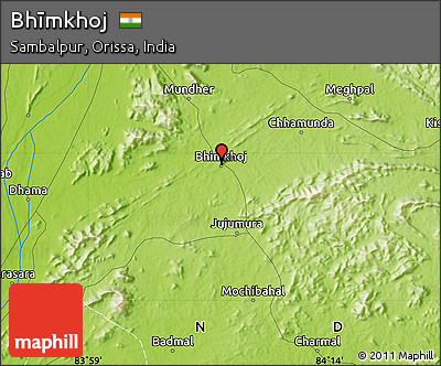 Physical Map of Bhīmkhoj