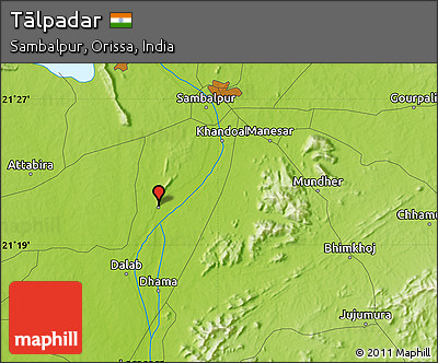 Physical Map of Tālpadar