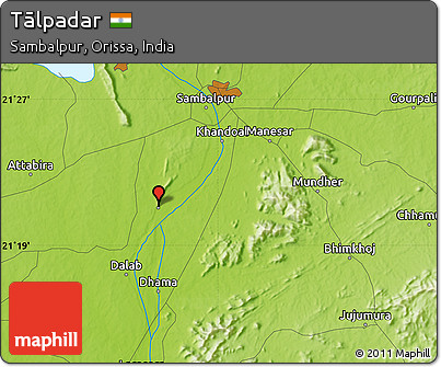 Physical Map of Tālpadar