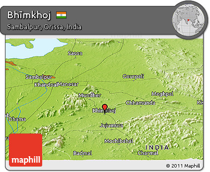 Physical Panoramic Map of Bhīmkhoj