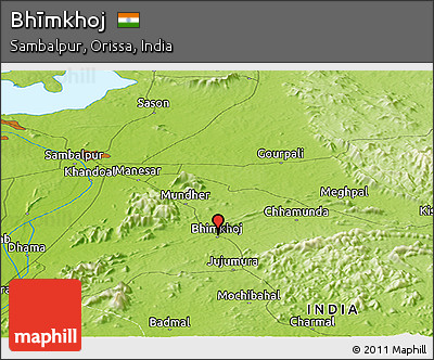 Physical Panoramic Map of Bhīmkhoj