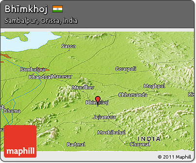 Physical Panoramic Map of Bhīmkhoj