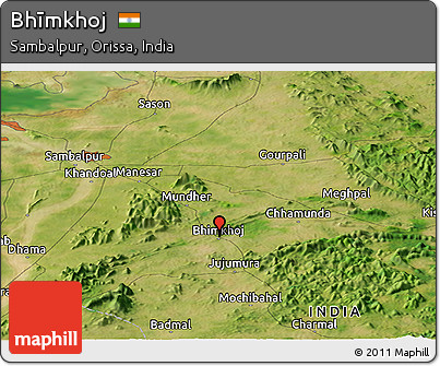 Satellite Panoramic Map of Bhīmkhoj