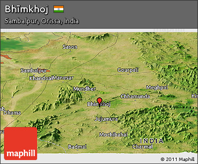 Satellite Panoramic Map of Bhīmkhoj