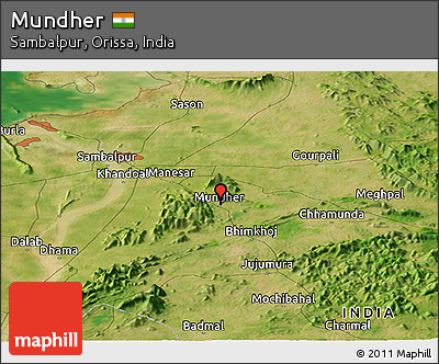 Satellite Panoramic Map of Mundher