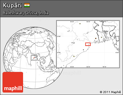 Blank Location Map of Kupāri
